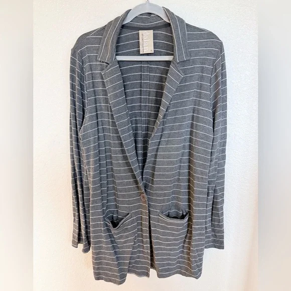 Anthropologie Dolan Gray Striped Knit Blazer Size XL - like new! - Picture 2 of 12